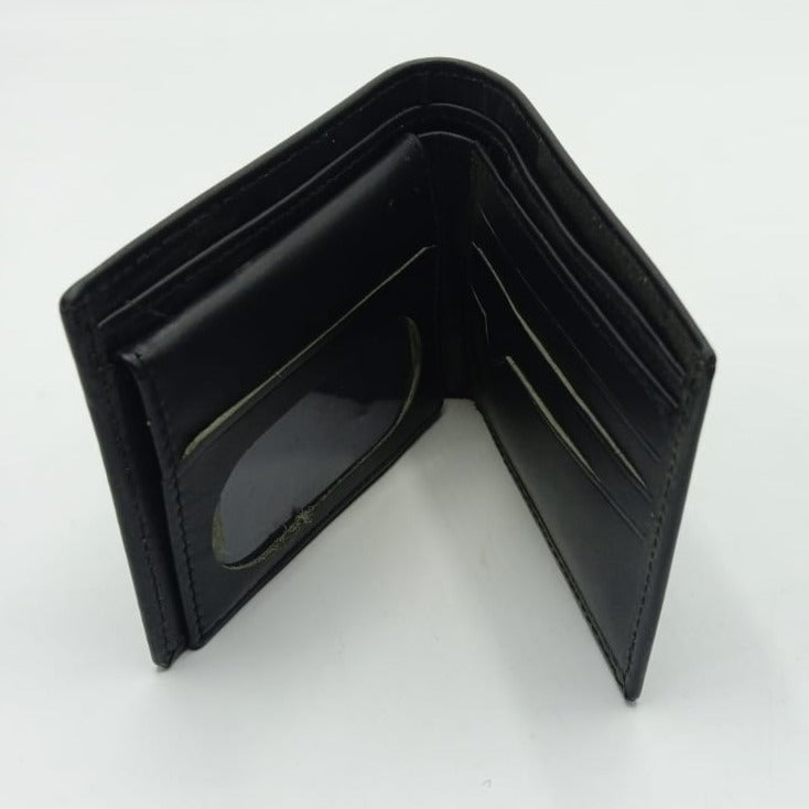 Black Premium Quality Leather Wallete - Geniun Black Leather Wallete