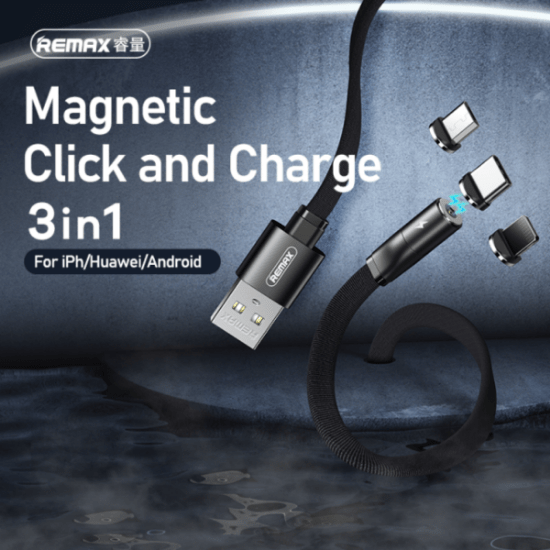 Remax RC-169th Flag Series 2.1A 3 in 1 Magnetic Charging Cable - Baba Boota