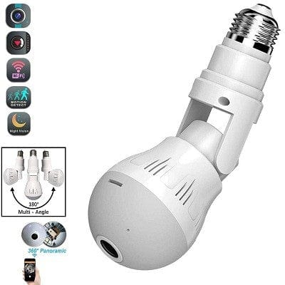 smart 360 degree panoramic bulb camera