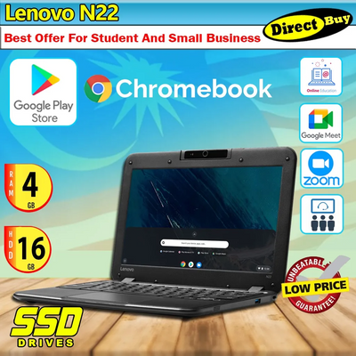 Lenovo N22 Chromebook – 11.6″ – 4 GB RAM – 16 GB ROM – With Play Store - PUBG Supported