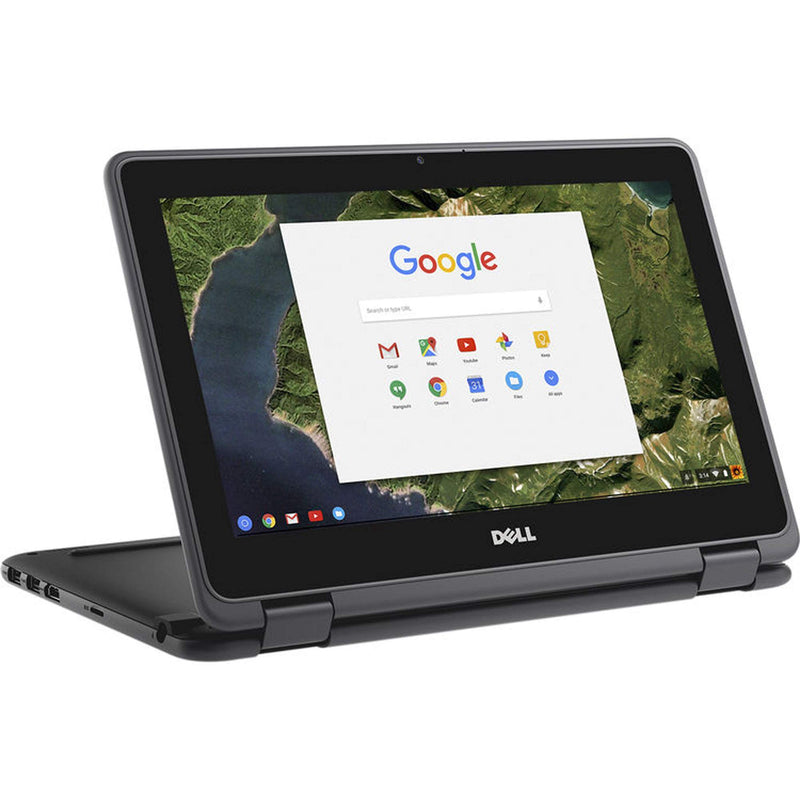 Dell 3189 Convertible Chromebook 11.6 inches HD IPS Touchscreen, Intel Celeron N3060 Up to 2.48GHz, 4GB Ram 16GB SSD, HDMI, WiFi, Webcam, Chrome OS - (FREE LAPTOP BAG)