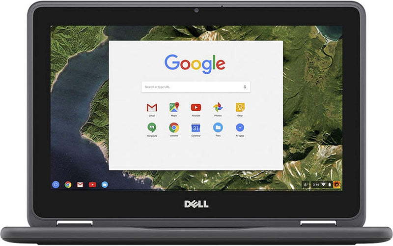 Dell 3189 Convertible Chromebook 11.6 inches HD IPS Touchscreen, Intel Celeron N3060 Up to 2.48GHz, 4GB Ram 16GB SSD, HDMI, WiFi, Webcam, Chrome OS - FREE LAPTOP BAG