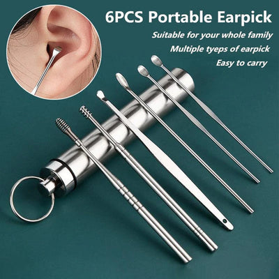 6pcs Stainless Steel Ear Picking Tool-Bababoota