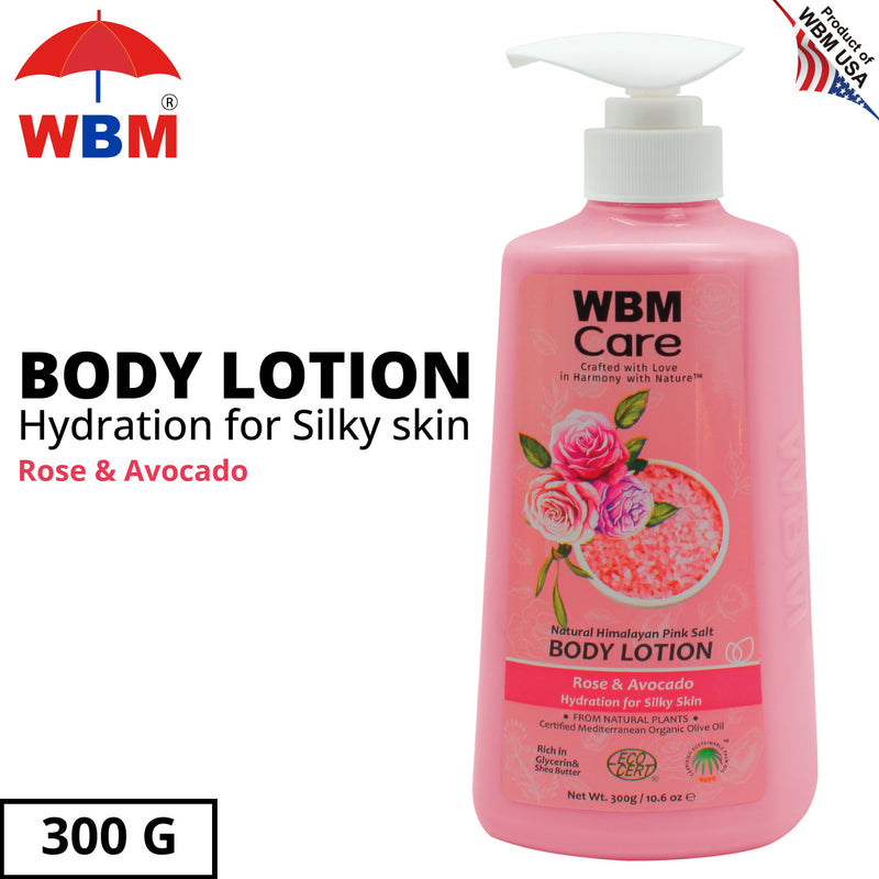 WBM Nourshing Body Lotion Rose & Avocado - 300ML Super Absorbent Body Lotion for All Skin Types