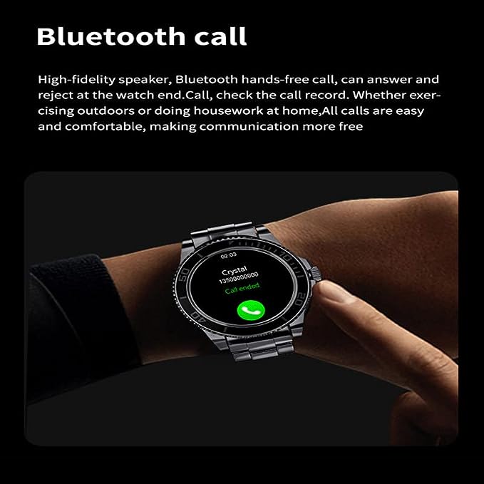 JS9 RLX Smart Watch Heart Rate Blood Oxygen Bluetooth Call Message Reminder Full Function NFC Sports Watch Bracelet (silvery)