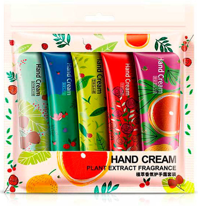 BIOAQUA Set Of 5 - Plant Extract Scent Moisturizing Nourishing Hand Creams