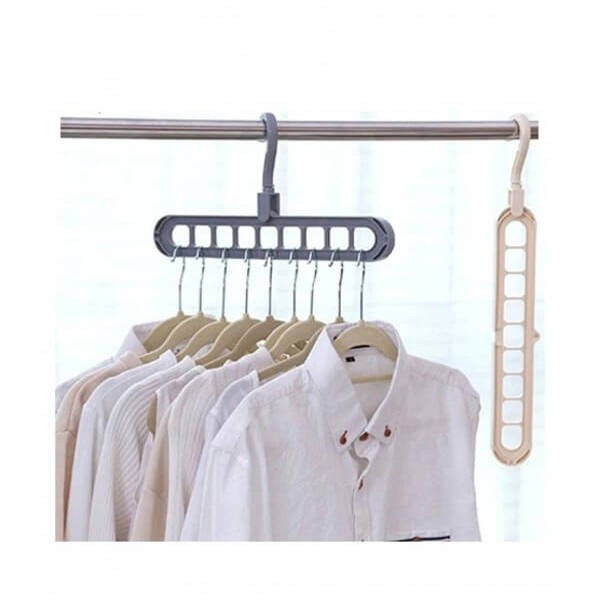 Magic Clothes Hanger Organizer, Magic Hangers Rotate Anti-Skid Folding Hanger Multifunction Space Saver Saving Hangers Sturdy Plastic Foldable Storage