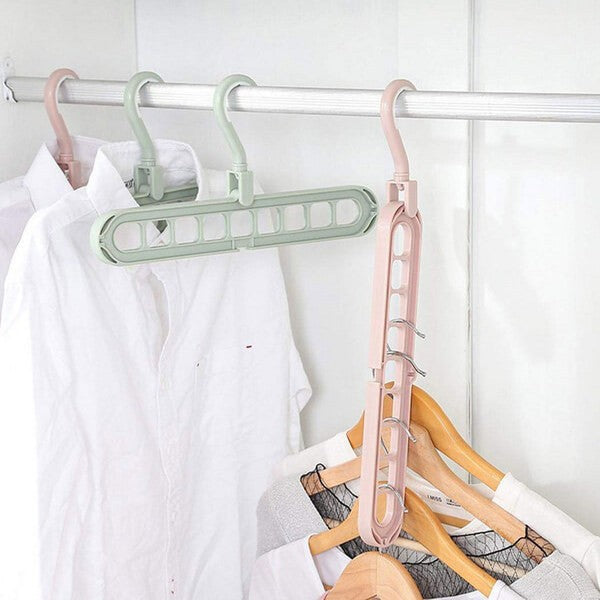 Magic Clothes Hanger Organizer, Magic Hangers Rotate Anti-Skid Folding Hanger Multifunction Space Saver Saving Hangers Sturdy Plastic Foldable Storage