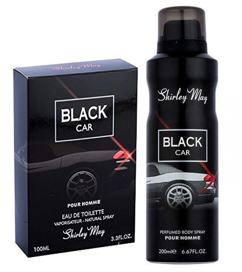 Bundle Offer ƒ?? Shirley May Black Car Perfume and Body Spray Men ƒ?? 100 ml & 200 ml