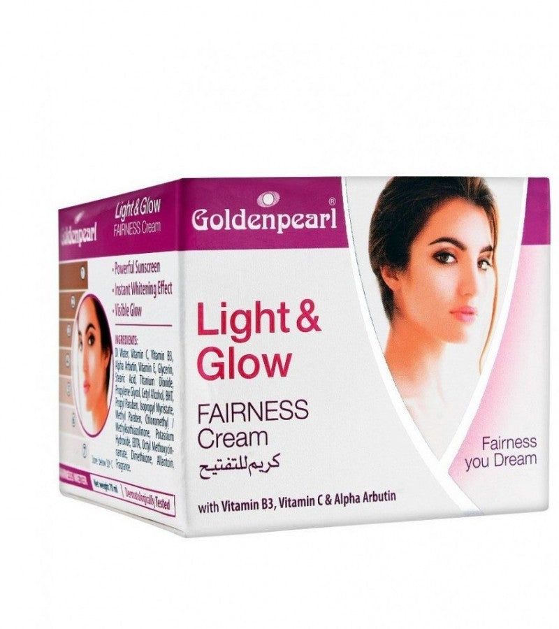 Golden Pearl Light & Glow Fairness Cream, With Vitamin B3 + C, 70ml ...