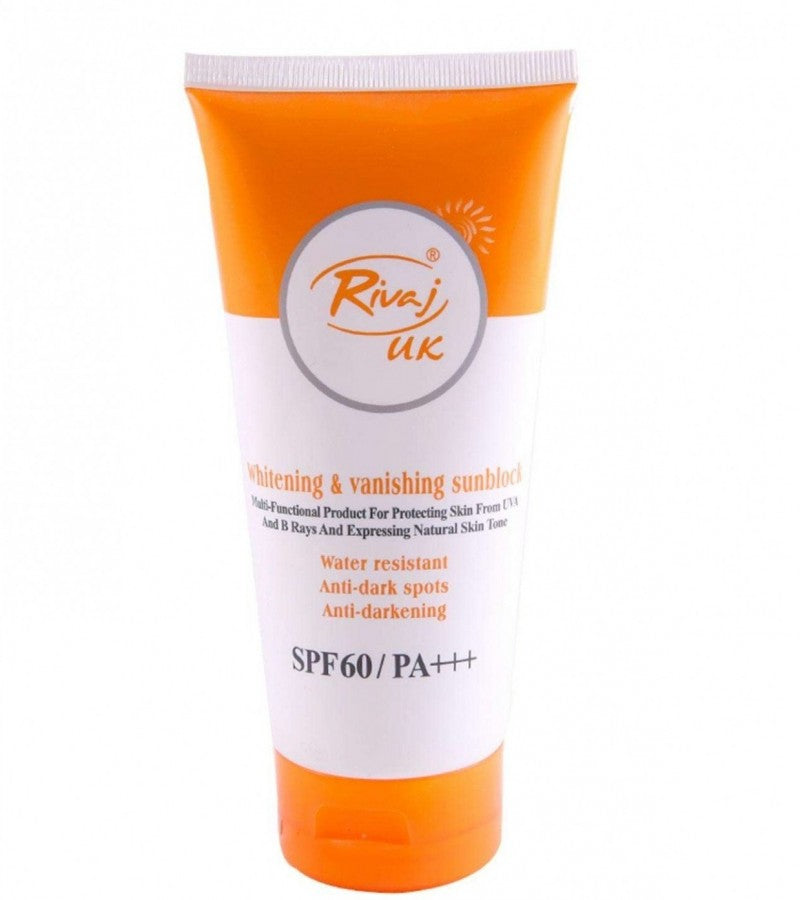 Rivaj UK- Whitening and Vanishing Sunblock SPF 60/P+++