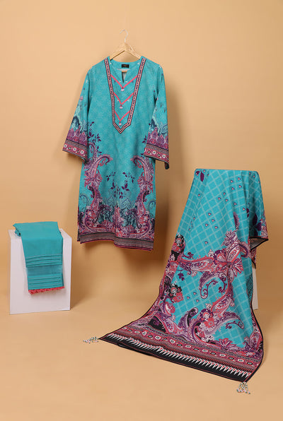 Printed Khaddar 3 Piece