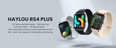 HAYLOU RS4 Plus SmartWatch With 1.78ƒ?� AMOLED Display