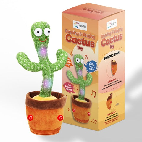Rechargable Dancing Cactus Talking Toy, Wriggle Singing Cactus