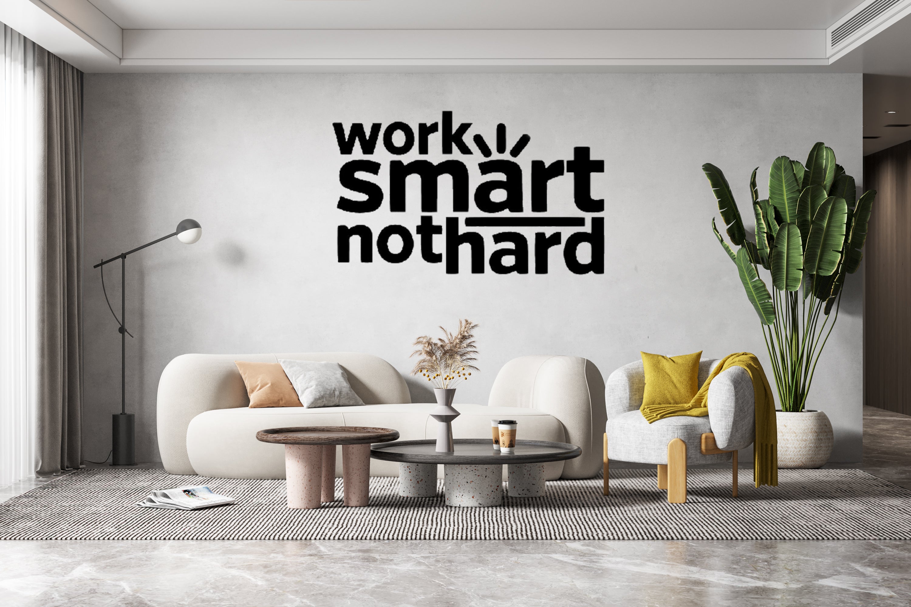 Work Smart Not Hard Inspirational Meeting Room Decor – Baba Boota