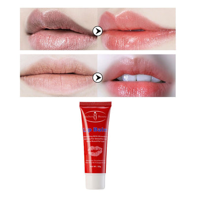 Aichun Beauty Lip Plumper Balm Nourishing Moisturizing Anti Dry Crack All Natural Extract Cherry Strawberry Lip Balm