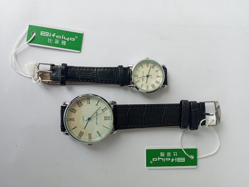 Pack of 2 - Leather Strap Watch for Unisex