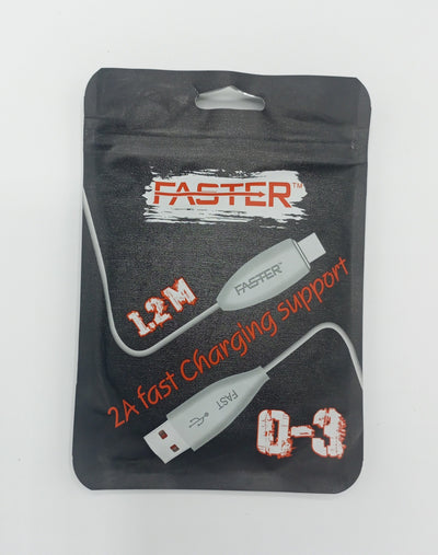 Faster 1.2M 2A fast charging support cable.