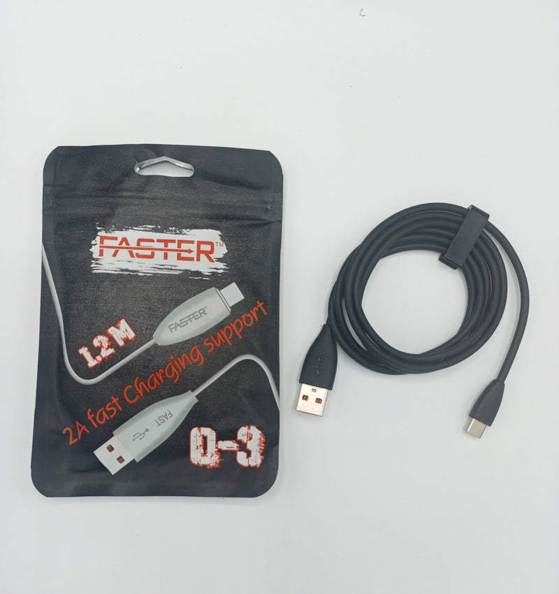 Faster 1.2M 2A fast charging support cable.