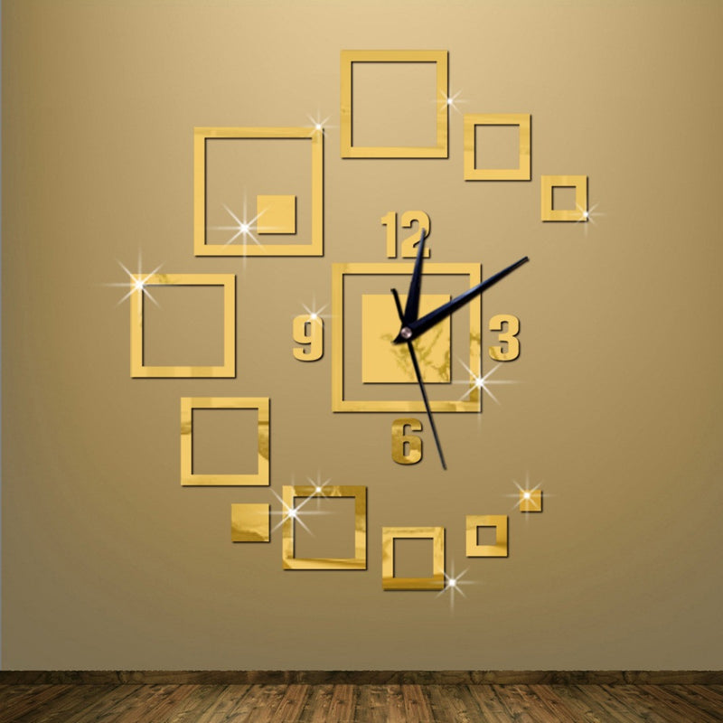 Gold acrylic clock, Bababoota.com