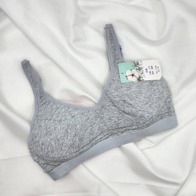 Soft Single Padded bra Brief Blouse Brazier Brassier Undergarments for Women - Grey | Sale Price in Pakistan | Bababoota.com