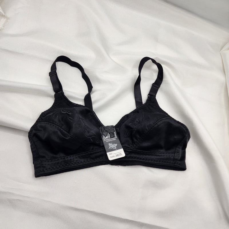 Nice Quality Non Paddedfor Girls and Comfortable Adjustable Ladies Brassiere - Black | Sale Price in Pakistan | Bababoota.com