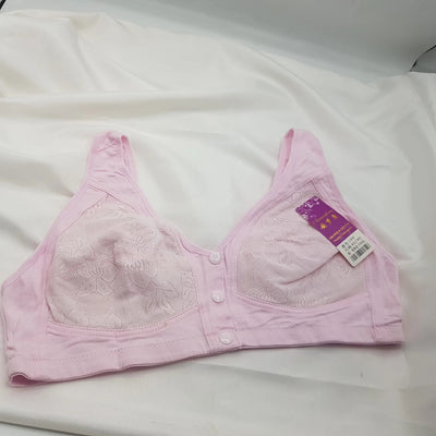 Front Open Button Soft Cotton Bra - Pink | Sale Price in Pakistan | Bababoota.com