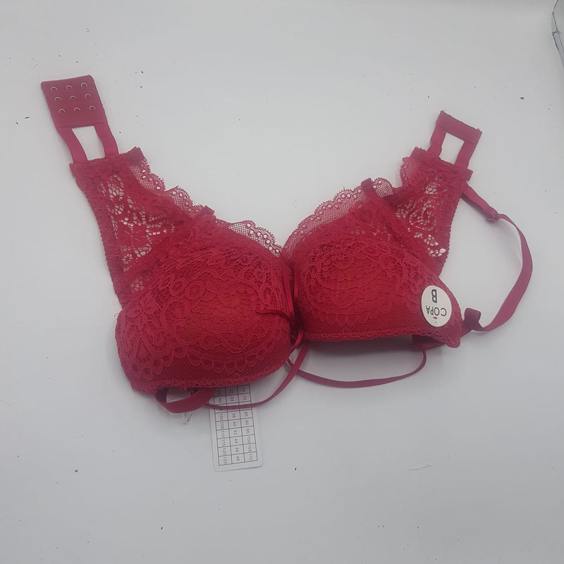 HQ Fancy Crossover Padded Blue Bra 9058-Pink | Sale Price in Pakistan | Bababoota.com