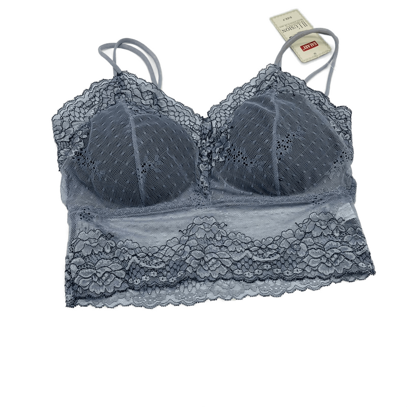 Chicken Embroidery Padded Bra-Grey