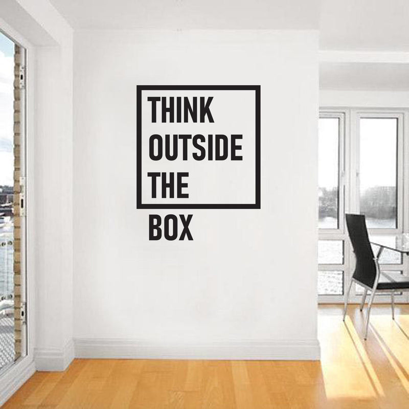 Think Out Side The Box Motivational Office Wall