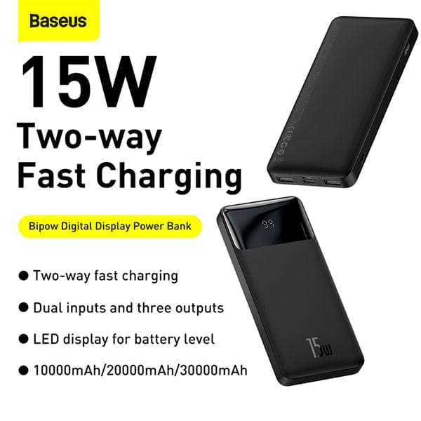 Baba Boota Baseus Bipow 10000mAh Quick Charging 15W Digital Display Power Bank