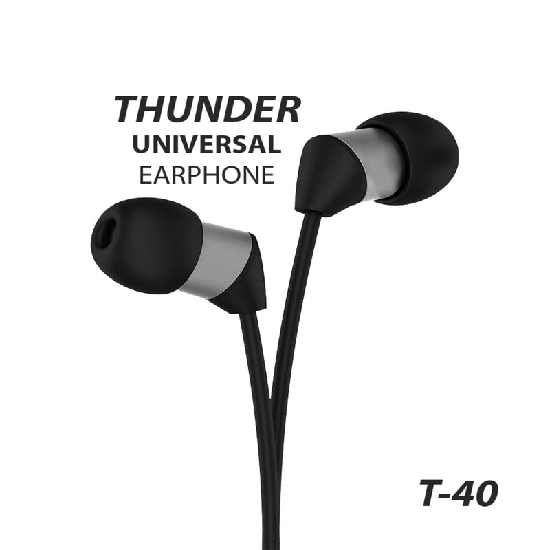 Baba Boota Black Audionic Thunder T40 In-Ear Earphone