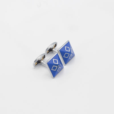 Baba Boota Blue Diamond Design Cufflinks