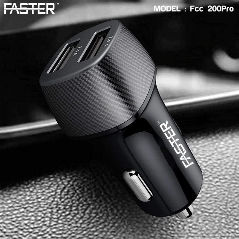FASTER Car Charger FCC-200 Pro with Android Cable - Baba Boota