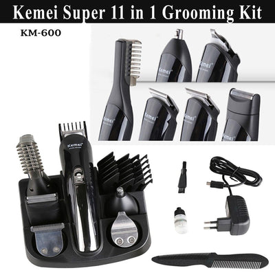 Kemei KM - 600 Professional Hair Clipper Electric Shaver Trimmer Cutters Full Set Family Men's Personal Care Grooming Kit - Baba Boota