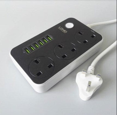 VIAKING Extension 300 CMS 3 way Extension Board with 6 USB Ports For Fast Charge your Phone - Baba Boota