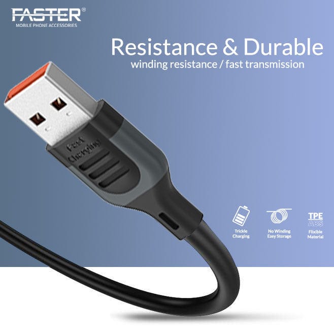 Baba Boota FASTER SL5 Fast Charging 3A Cable with LED Indicator Light