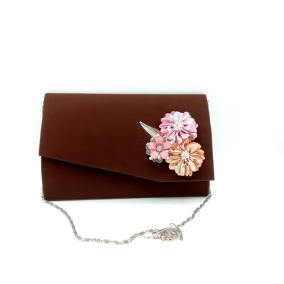 Baba Boota Hand Clutch Beautiful Flowers Buckle Clutch For Ladies