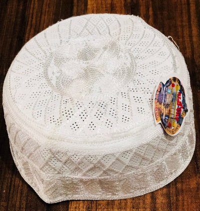 Baba Boota Islamic chine embroidery holes men's alif cap