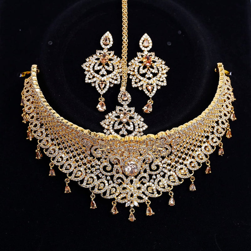 Indian Gold Plated Top Quality Bridal Neckless - Baba Boota