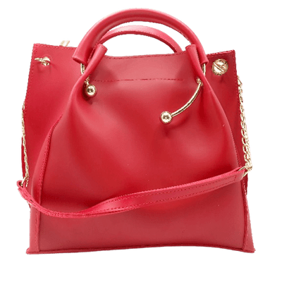 Baba Boota Ladies Bag Fancy Red Hand Bag With Straps For Ladies