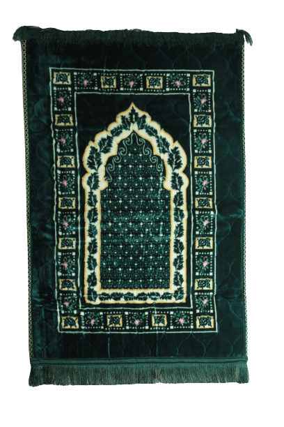 Baba Boota Large / Green Prayer Rug | Janamaz Orthopedic Foam Padded Jai Namaz