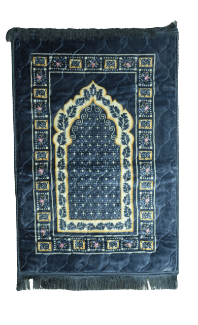 Baba Boota Large / Grey Prayer Rug | Janamaz Orthopedic Foam Padded Jai Namaz