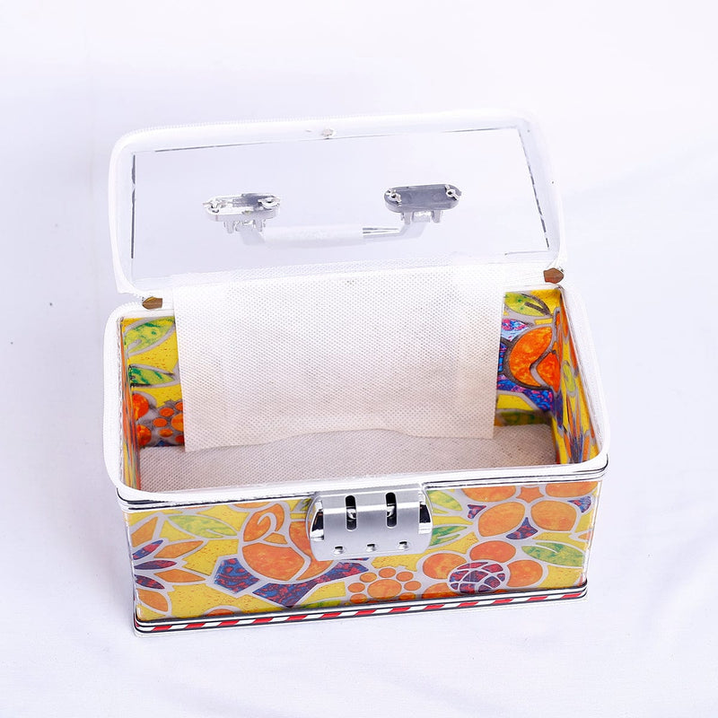 Makeup Organizer Box with Flowers Pattern - Baba Boota
