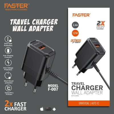 Baba Boota Mobile Phone Accessories FAST FALCON F-007 CHARGER TYPE MICRO