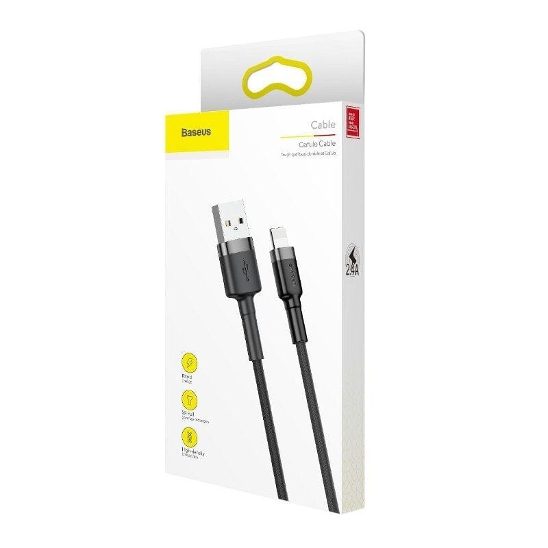 Baba Boota Mobile Phone Accessories USB cable - Lightning / iPhone 50cm Baseus Cafule CALKLF-AG1 with 2.4A fast charging support