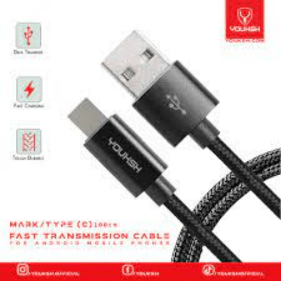 YOUKSH Mark-C Power Bank Cable - Fast Transmission - High Quality - Baba Boota