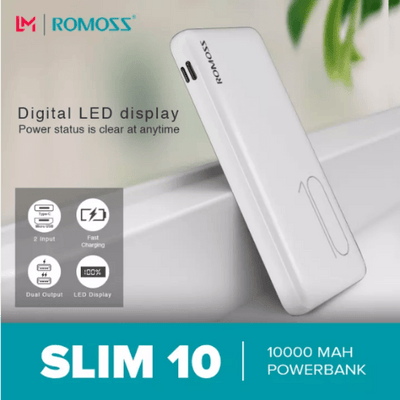 Romoss Slim 10 Power Bank 10000mah - Baba Boota