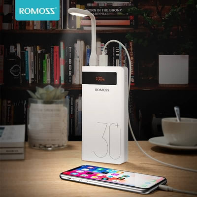 ROMOSS Sense 8p+ 30000mAh Power Bank PD Quick Charge Power bank PD 3.0 Fast Charging Portable Battery Charger - Baba Boota