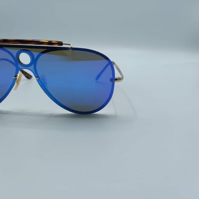 Baba Boota Ray-Ban Blue Golden Men Sunglasses